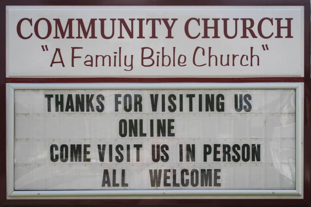 Community Church Sign - Hokah MN